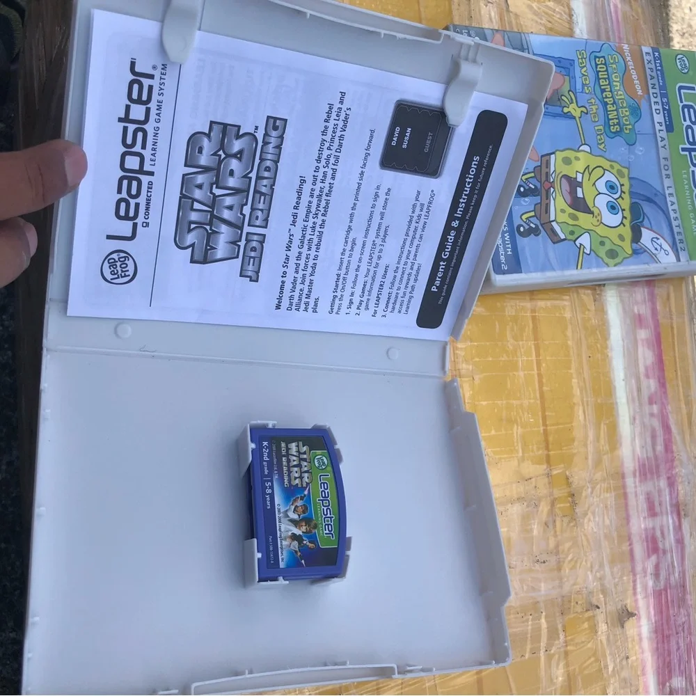 Leapster Learning Game Cartridges - SpongeBob + Creature Create + Star Wars